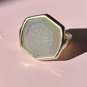 Kendra Scott Davis Cocktail Ring in Gold and Iridescent Drusy